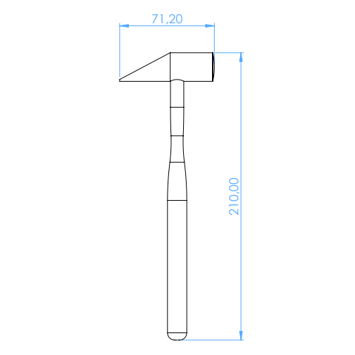 Martillo con punta de cuerno